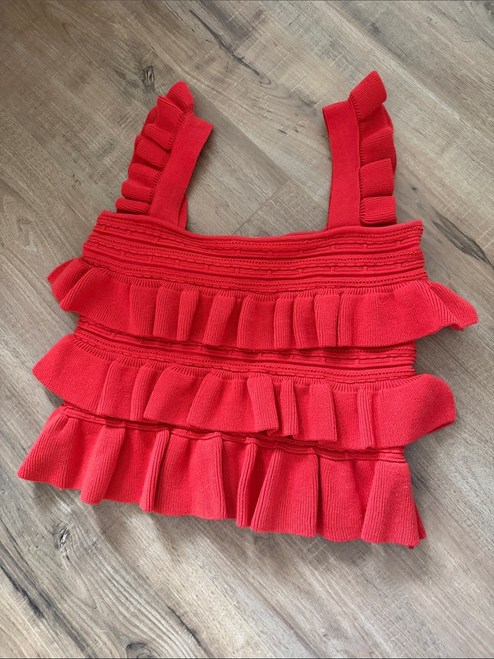 Ted Ruffled Knit Tank Dress